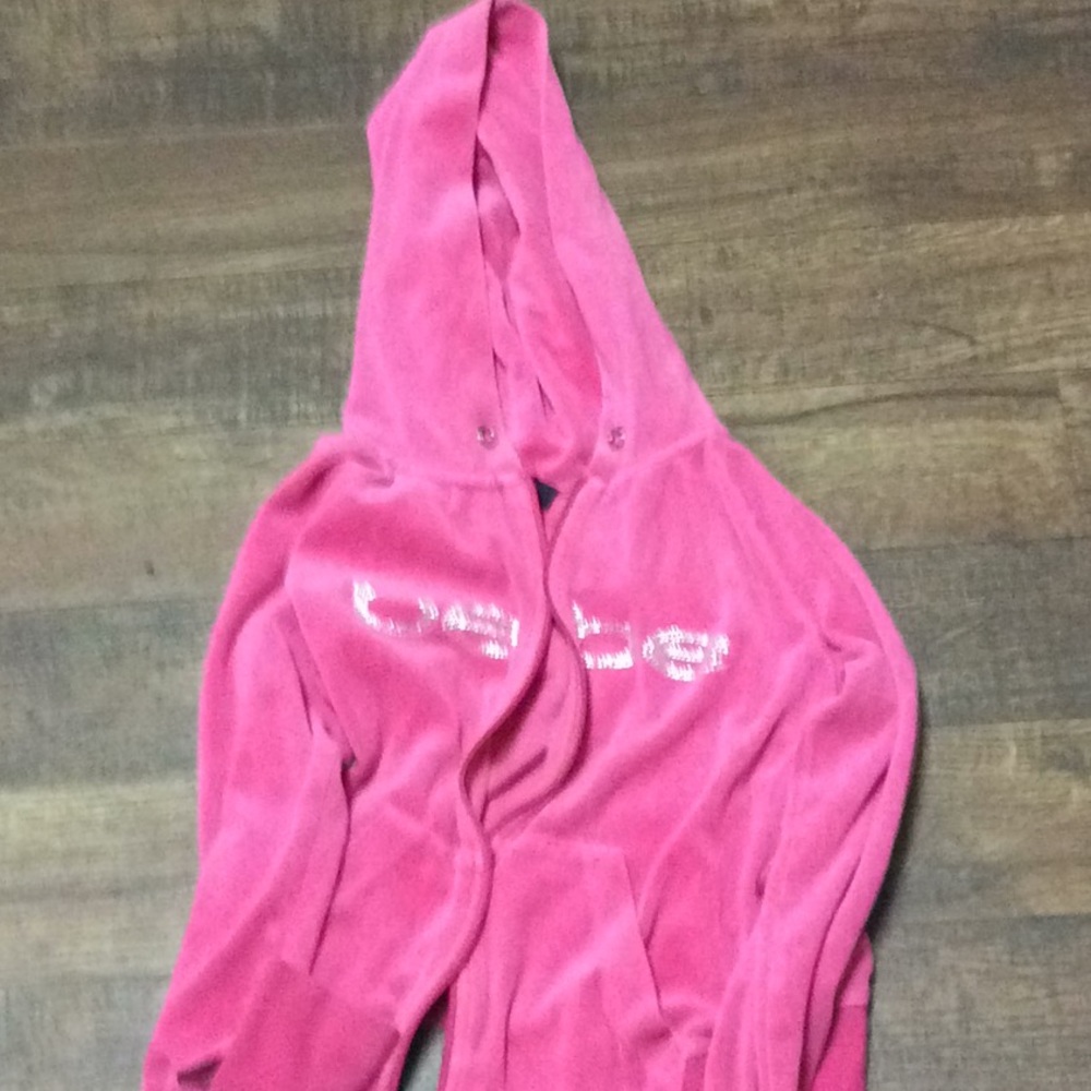 Warm hot pink jacket good for the mornings.